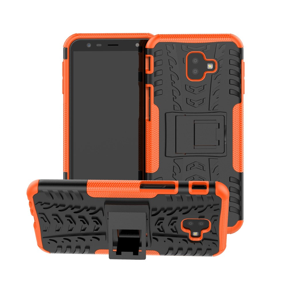 Outdoor Case Tire Rutschfest Kickstand Reifen Hülle für Samsung Galaxy J6+ 2018