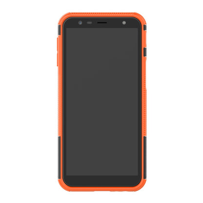 Outdoor Case Tire Rutschfest Kickstand Reifen Hülle für Samsung Galaxy J6+ 2018