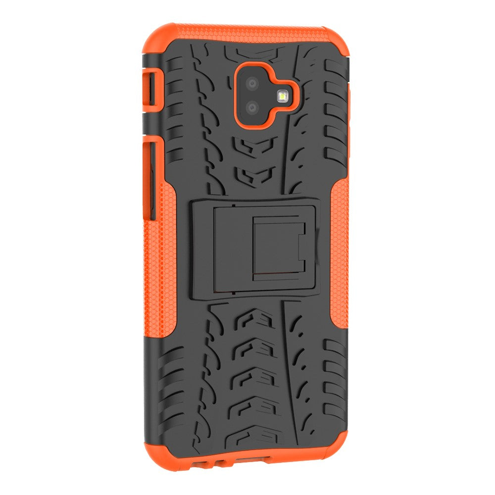 Outdoor Case Tire Rutschfest Kickstand Reifen Hülle für Samsung Galaxy J6+ 2018