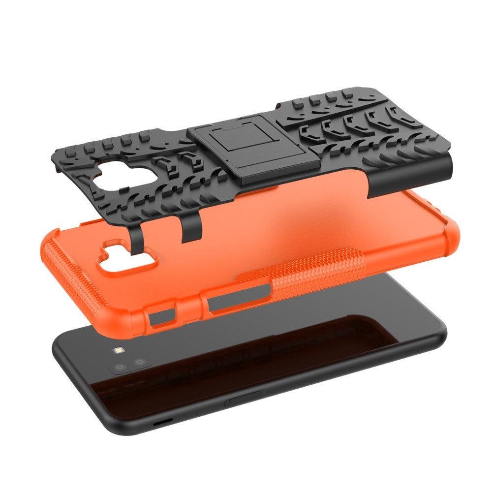 Outdoor Case Tire Rutschfest Kickstand Reifen Hülle für Samsung Galaxy J6+ 2018