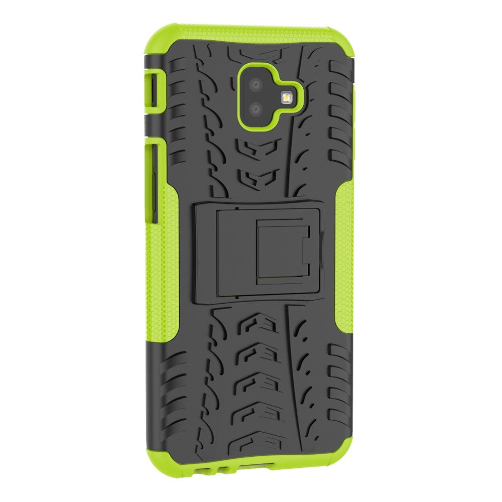 Outdoor Case Tire Rutschfest Kickstand Reifen Hülle für Samsung Galaxy J6+ 2018