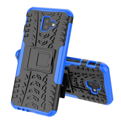 Outdoor Case Tire Rutschfest Kickstand Reifen Hülle für Samsung Galaxy J6+ 2018