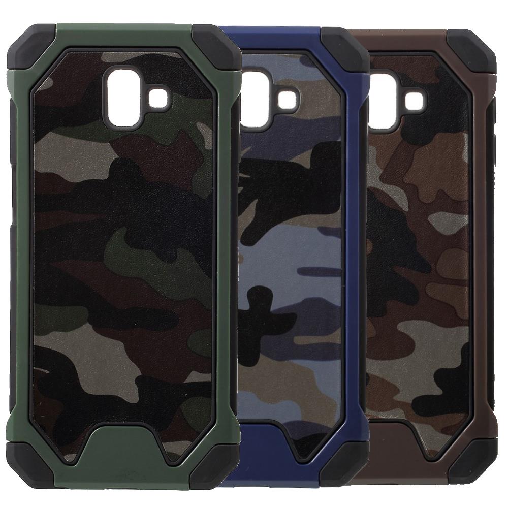 Outdoor Case für Samsung Galaxy J6+ (2018) TPU Hybrid Camouflage