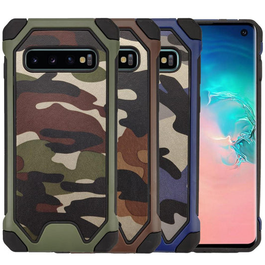 Outdoor Case für Samsung Galaxy S10 TPU Hybrid Camouflage