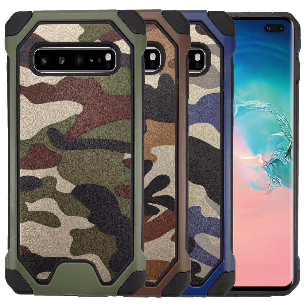Outdoor Case für Samsung Galaxy S10+ TPU Hybrid Camouflage