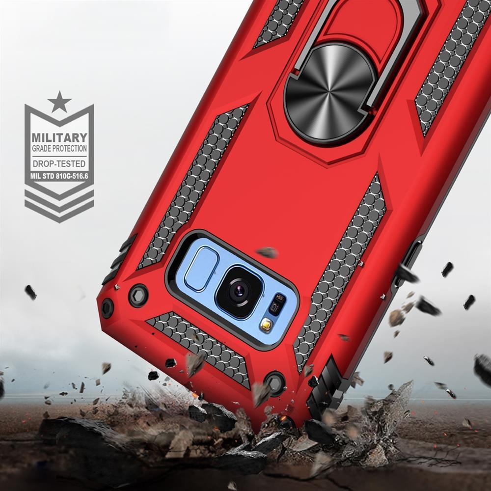 Outdoor Case für Samsung Galaxy S8+ TPU Hybrid Sergeant Armor Metall Ring Hülle