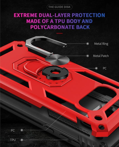 Outdoor Case für Samsung Galaxy S10e TPU Hybrid Sergeant Armor Metall Ring Hülle