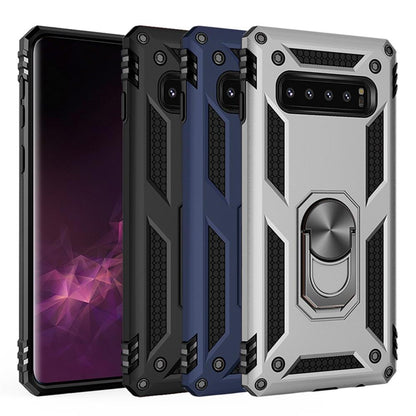 Outdoor Case für Samsung Galaxy S10+ TPU Hybrid Sergeant Armor Metall Ring Hülle