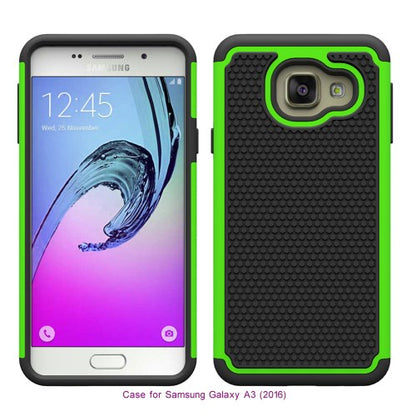 Outdoor Case für Samsung Galaxy A3 A310F (2016) Silikon Hybrid Football Grain