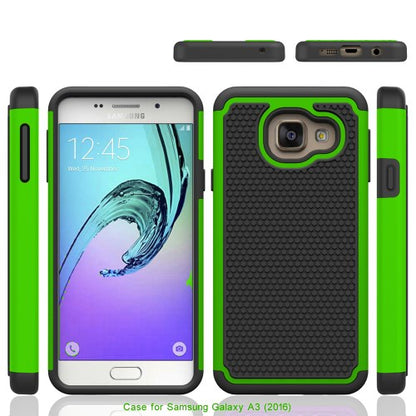 Outdoor Case für Samsung Galaxy A3 A310F (2016) Silikon Hybrid Football Grain