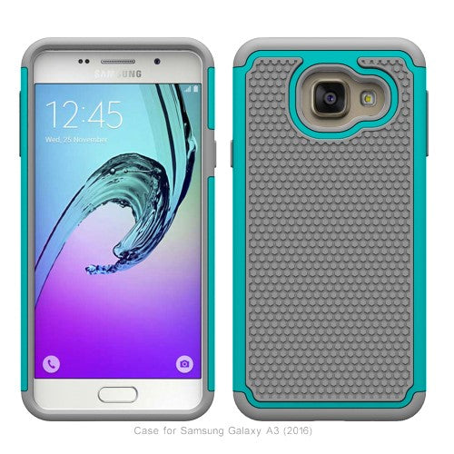Outdoor Case für Samsung Galaxy A3 A310F (2016) Silikon Hybrid Football Grain