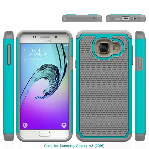 Outdoor Case für Samsung Galaxy A3 A310F (2016) Silikon Hybrid Football Grain
