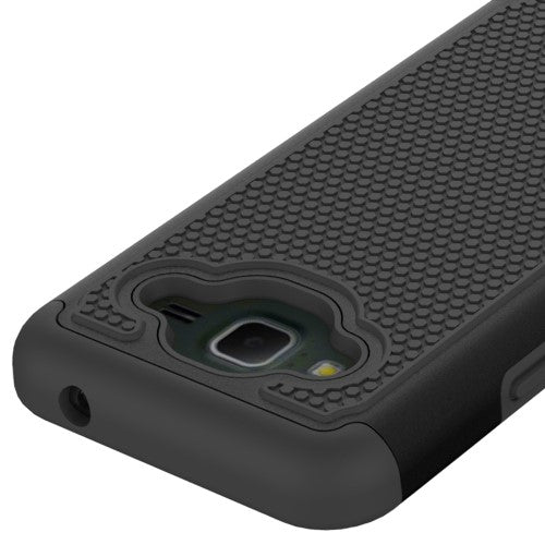 Samsung Galaxy J3 (2016) Outdoor Case Silikon Hybrid Football Grain Schutz Hülle