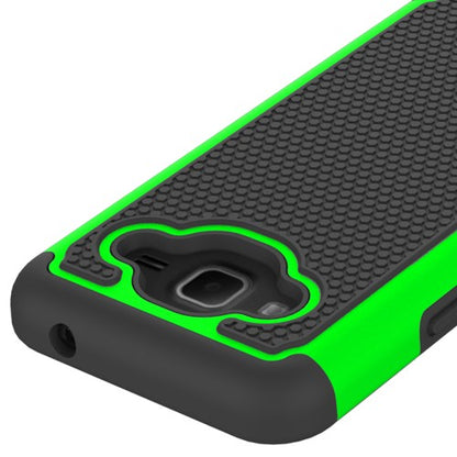 Samsung Galaxy J3 (2016) Outdoor Case Silikon Hybrid Football Grain Schutz Hülle