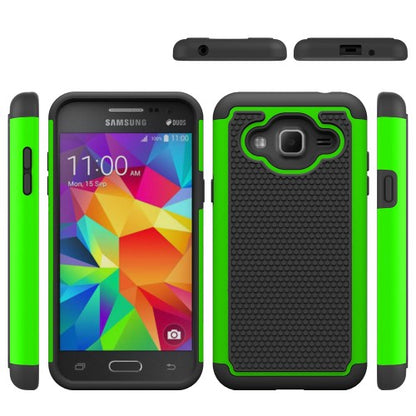 Samsung Galaxy J3 (2016) Outdoor Case Silikon Hybrid Football Grain Schutz Hülle