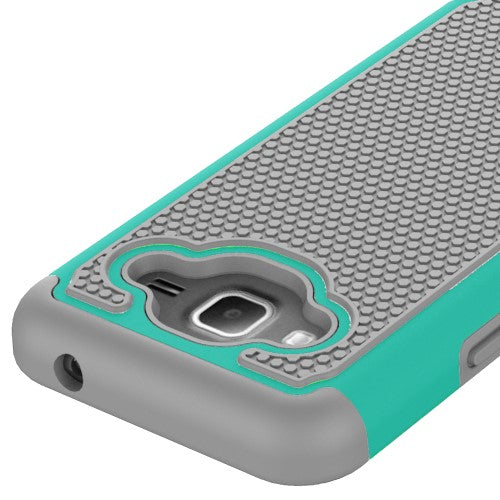 Samsung Galaxy J3 (2016) Outdoor Case Silikon Hybrid Football Grain Schutz Hülle