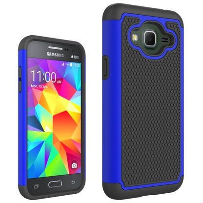 Samsung Galaxy J3 (2016) Outdoor Case Silikon Hybrid Football Grain Schutz Hülle