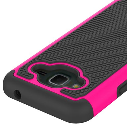 Samsung Galaxy J3 (2016) Outdoor Case Silikon Hybrid Football Grain Schutz Hülle