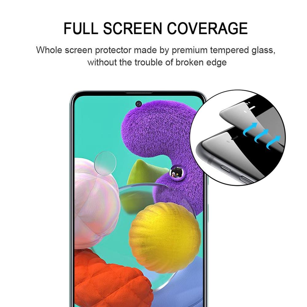 Schutzglas für SAMSUNG GALAXY A51 Full Cover Curved Tempered Glass Schutzfolie
