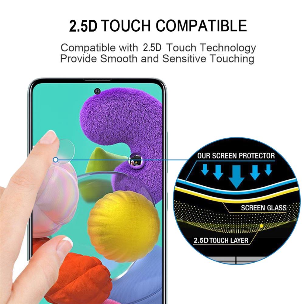 Schutzglas für SAMSUNG GALAXY A51 Full Cover Curved Tempered Glass Schutzfolie