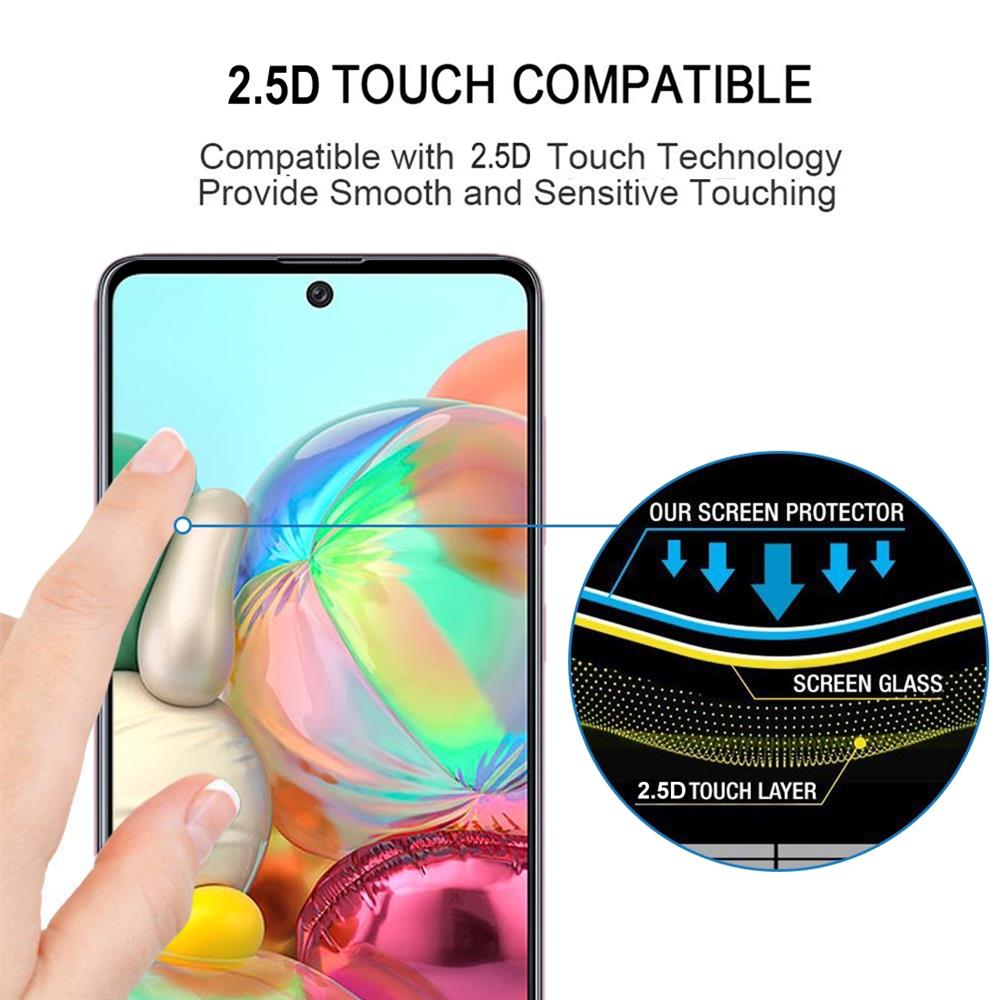 Schutzglas für SAMSUNG GALAXY A71 Full Cover Curved Tempered Glass Schutzfolie