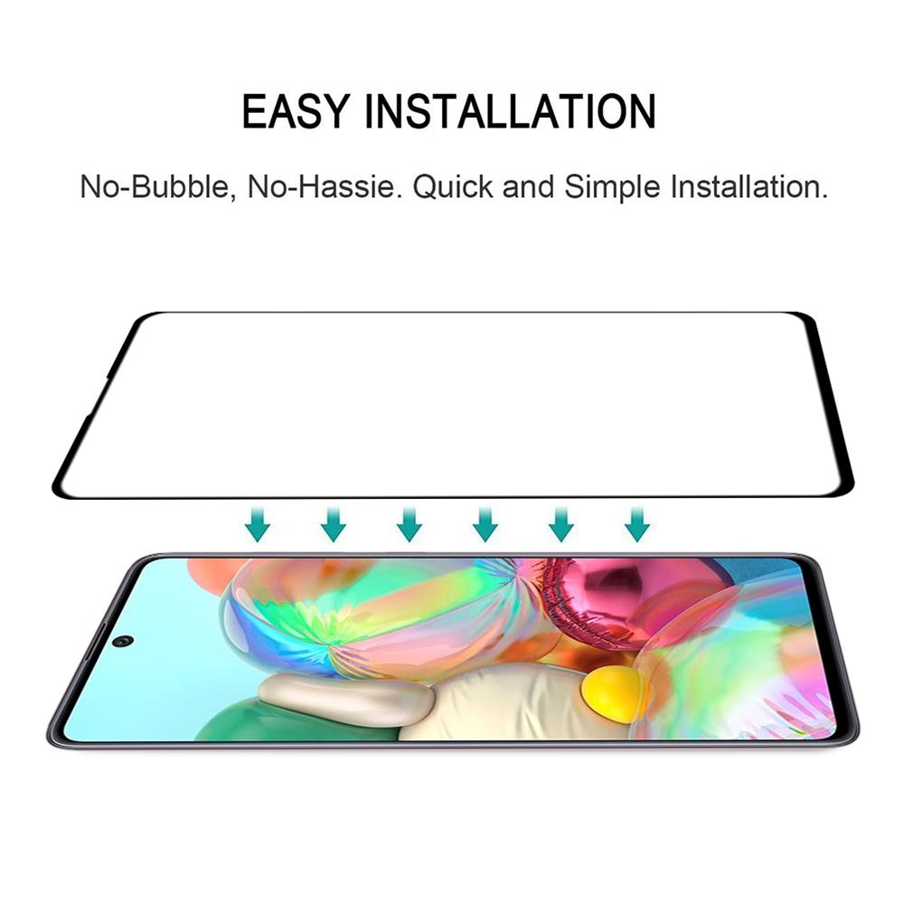 Schutzglas für SAMSUNG GALAXY A71 Full Cover Curved Tempered Glass Schutzfolie