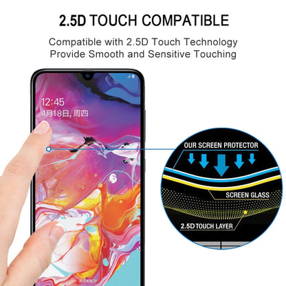 Schutzglas für SAMSUNG GALAXY A70 Full Cover Curved Tempered Glass Schutzfolie