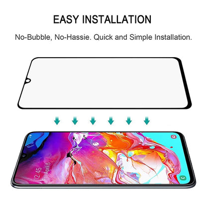 Schutzglas für SAMSUNG GALAXY A70 Full Cover Curved Tempered Glass Schutzfolie