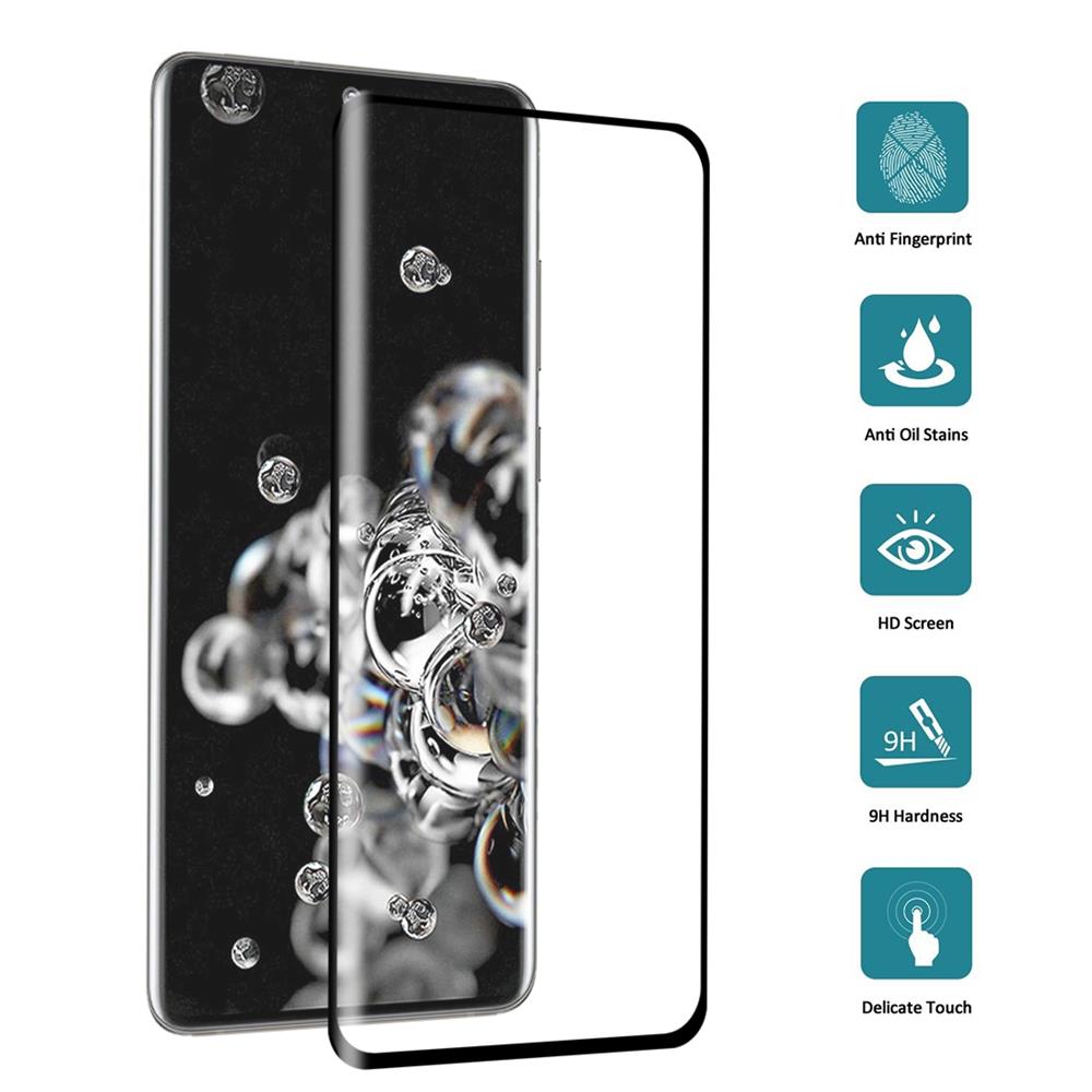 Schutzglas für SAMSUNG GALAXY S20 ULTRA Full Cover Curved Tempered Glass Folie
