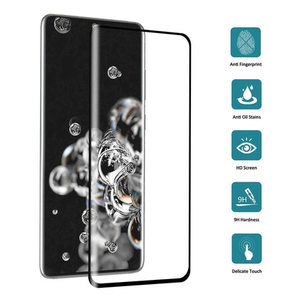 Schutzglas für SAMSUNG GALAXY S20 ULTRA Full Cover Curved Tempered Glass Folie