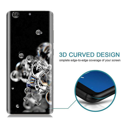 Schutzglas für SAMSUNG GALAXY S20 ULTRA Full Cover Curved Tempered Glass Folie