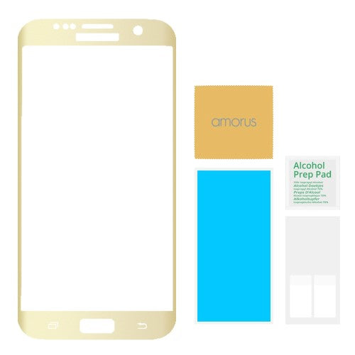 Samsung Galaxy S7 G930 AMORUS Echt Schutzglas Full Coverage 9H Curved Protector
