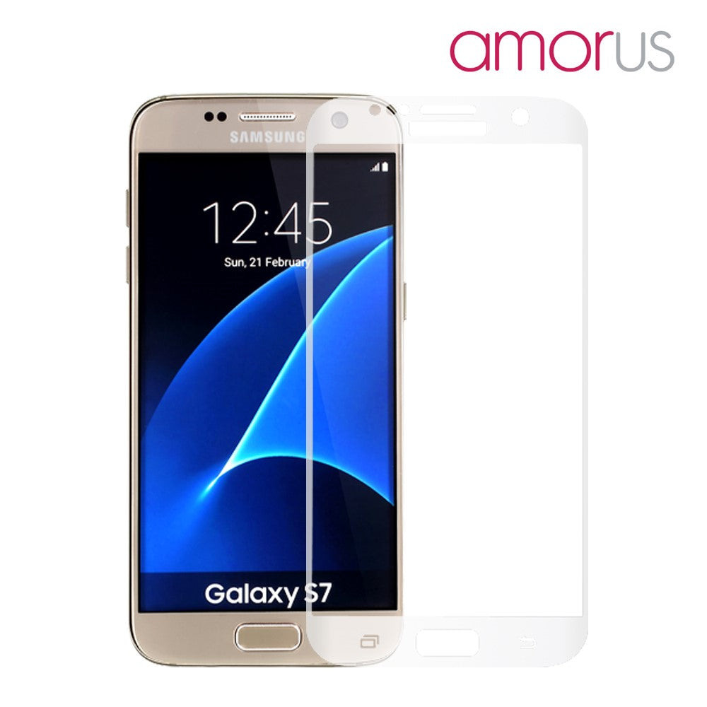 Samsung Galaxy S7 G930 AMORUS Echt Schutzglas Full Coverage 9H Curved Protector