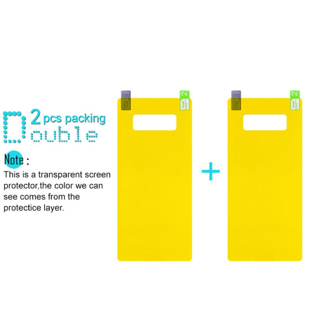 2x Samsung Galaxy Note 8 IMAK Schutzfolie Rückseite 3D Full Curved Doppelpack