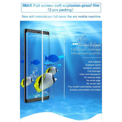 2x Samsung Galaxy Note 8 IMAK Schutzfolie 3D Full Curved Cover Film Doppelpack