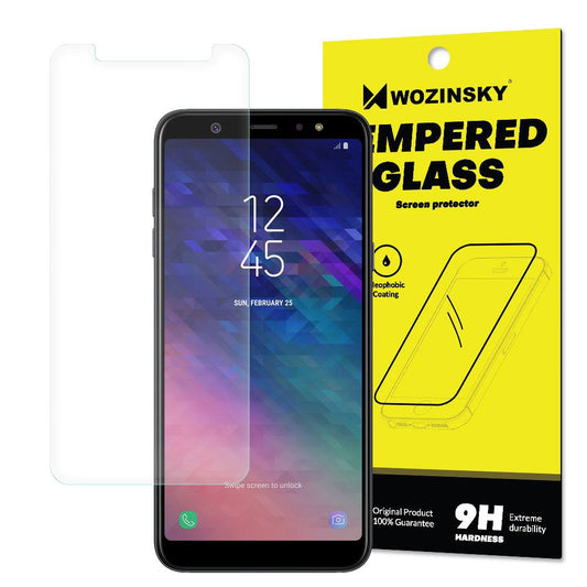 WOZINSKY Schutzglas Folie Tempered Glass für Samsung Galaxy A6+ PLUS 2018