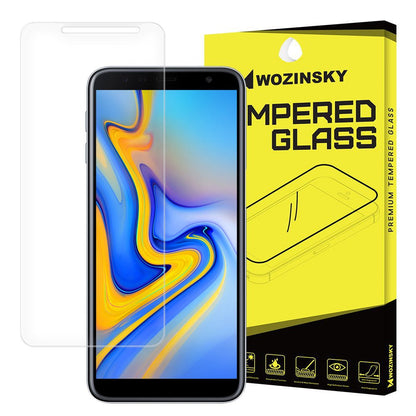 WOZINSKY Schutzglas Folie Tempered Protector für Samsung Galaxy J6 PLUS 2018