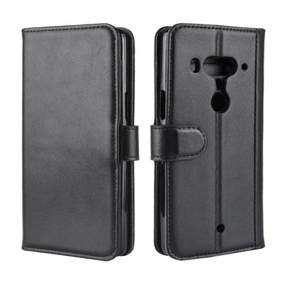 Wallet Case für HTC U12+ Echt Leder Innenfach