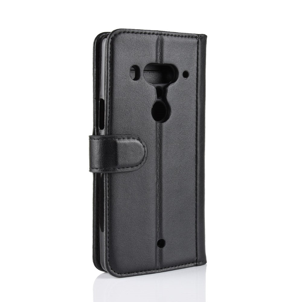 Wallet Case für HTC U12+ Echt Leder Innenfach