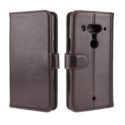 Wallet Case für HTC U12+ Echt Leder Innenfach