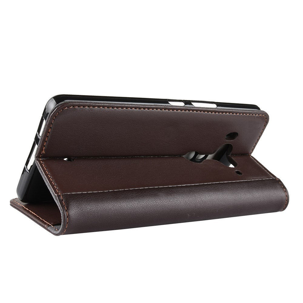Wallet Case für HTC U12+ Echt Leder Innenfach