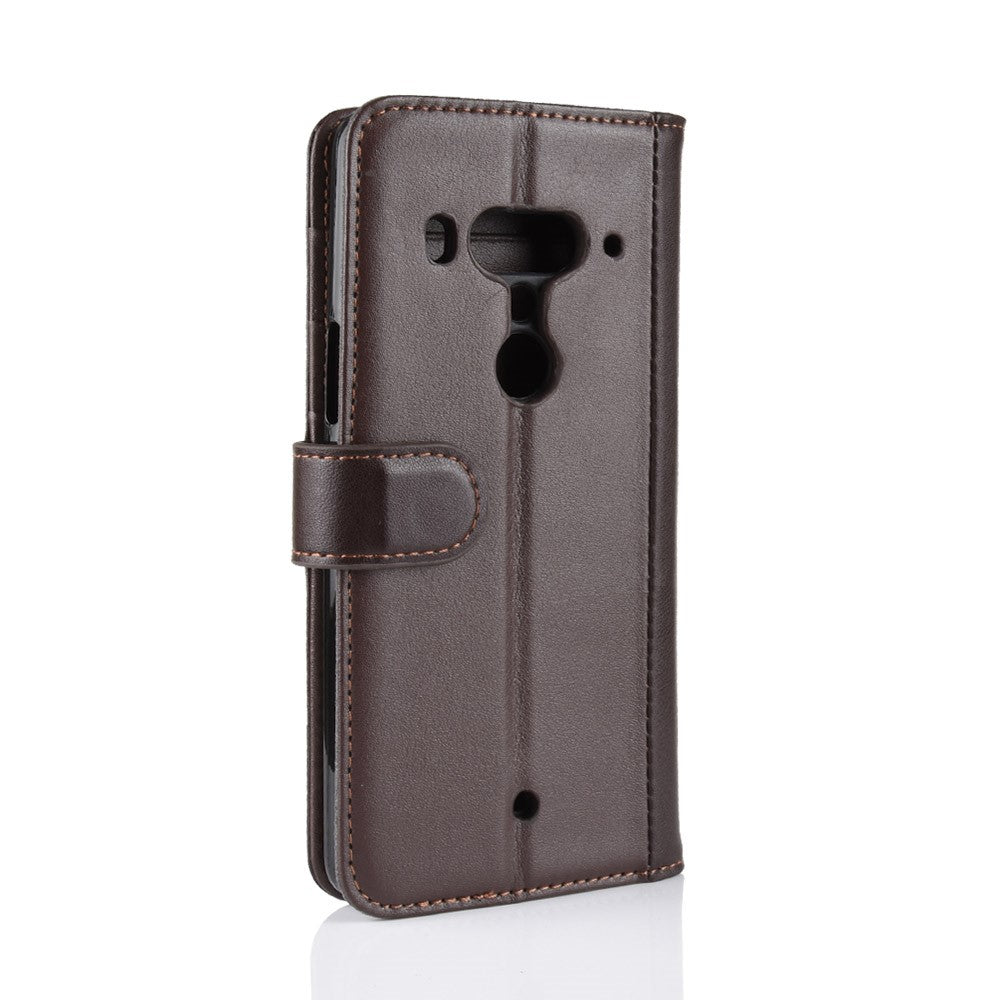 Wallet Case für HTC U12+ Echt Leder Innenfach