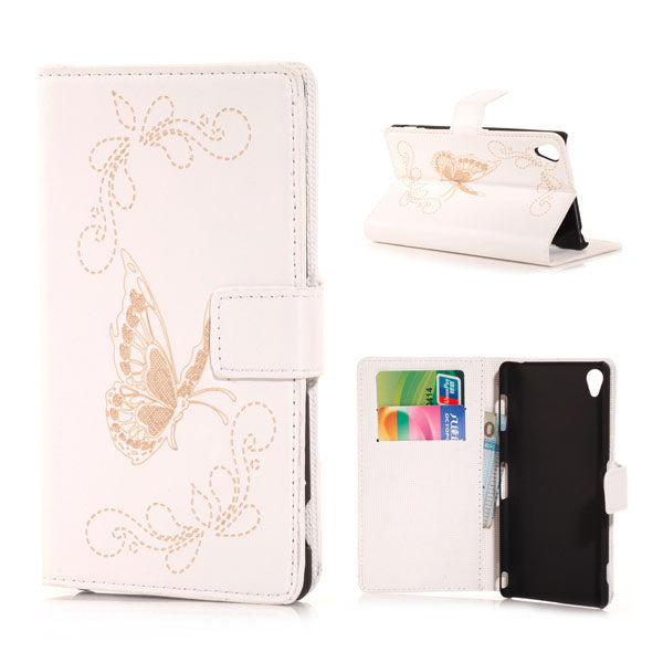 Wallet Case für Sony Xperia Z3 Butterfly Pattern