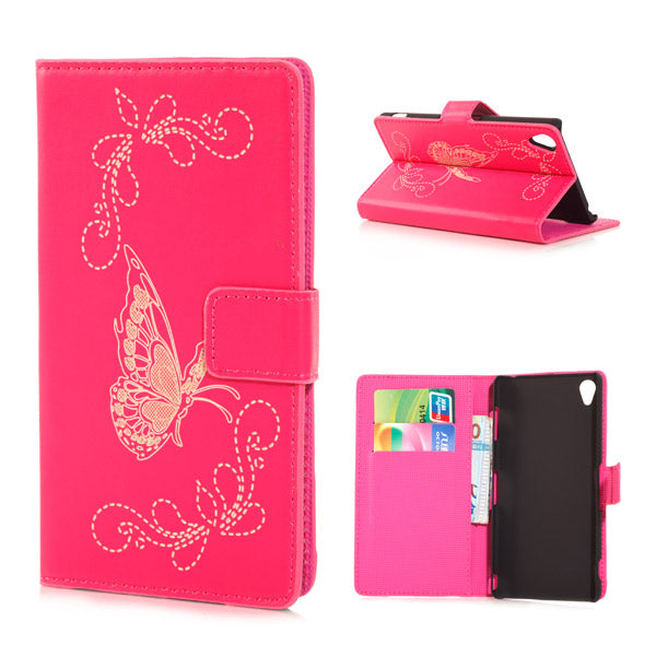 Wallet Case für Sony Xperia Z3 Butterfly Pattern