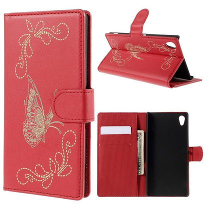 Wallet Case für Sony Xperia Z3+ PLUS Butterfly Pattern