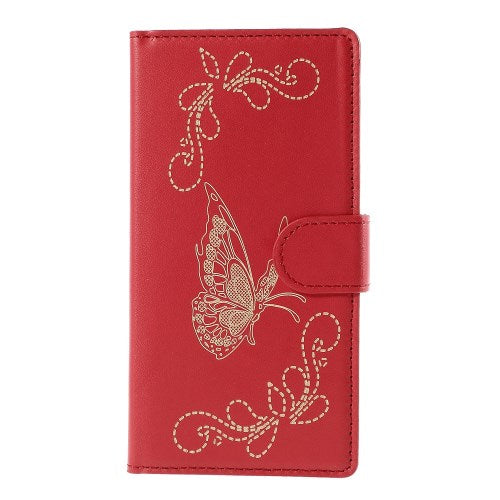 Wallet Case für Sony Xperia Z3+ PLUS Butterfly Pattern