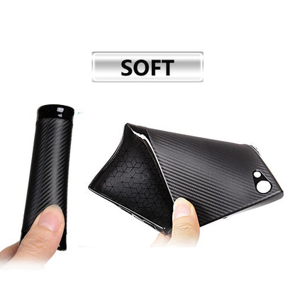 Sony Xperia XA1 TPU Soft Case Carbon Fiber Optik Flexibel