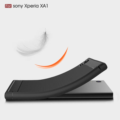 TPU Case für Sony Xperia XA1 Carbon Skin Brushed