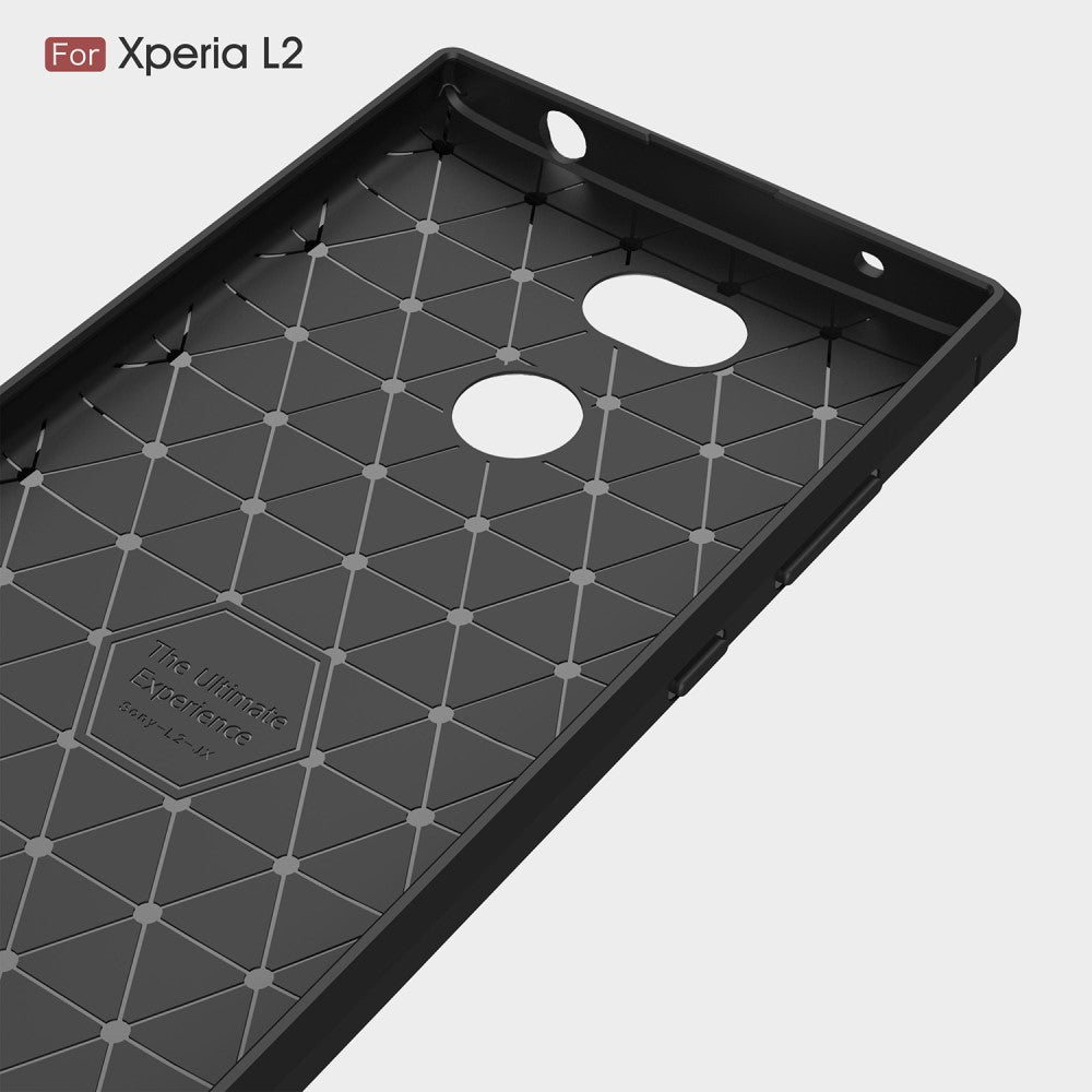 TPU Case für Sony Xperia L2 Carbon Skin Brushed