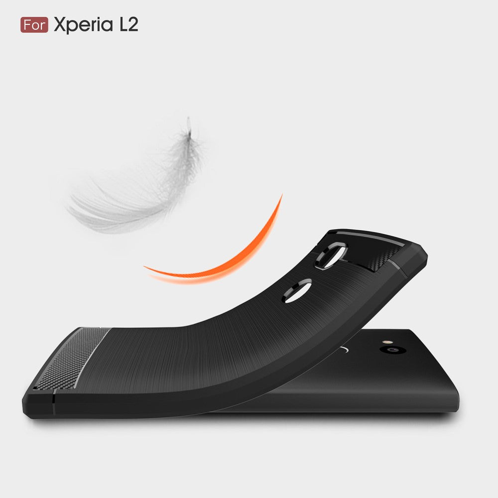 TPU Case für Sony Xperia L2 Carbon Skin Brushed